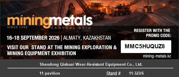 Trealamh Caith-resistant Shandong Qishuai chun Freastal ar MININGWORLD CENTRAL ASIA 2026 in Almaty